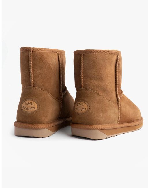 EMU Brown Australia Stinger Mini Sheepskin Boot Chestnut
