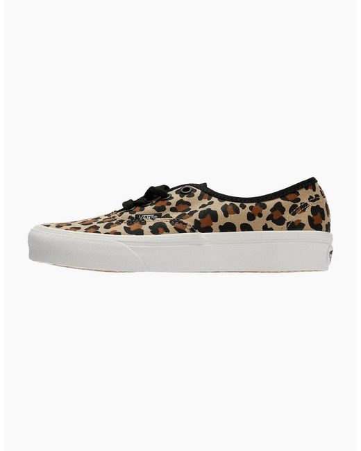 Vans White Authentic Animalier Leopard Trainers