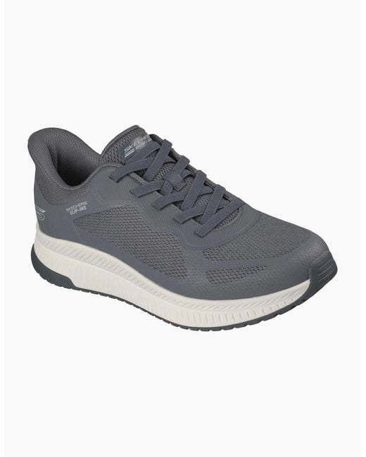 Skechers Blue Bobs Sport Squad Chaos 4 Charcoal Standard Trainers for men