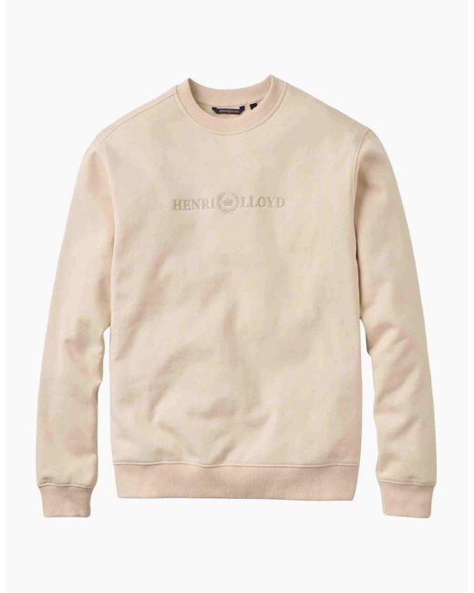 Henri Lloyd Natural Lytham Oyster Crewneck Sweatshirt for men
