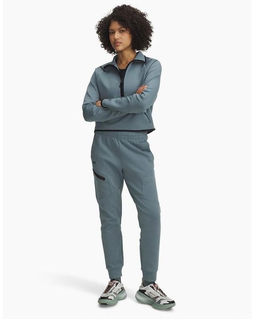 Under Armour Blue Unstoppable Solid Patterned Slim Joggers