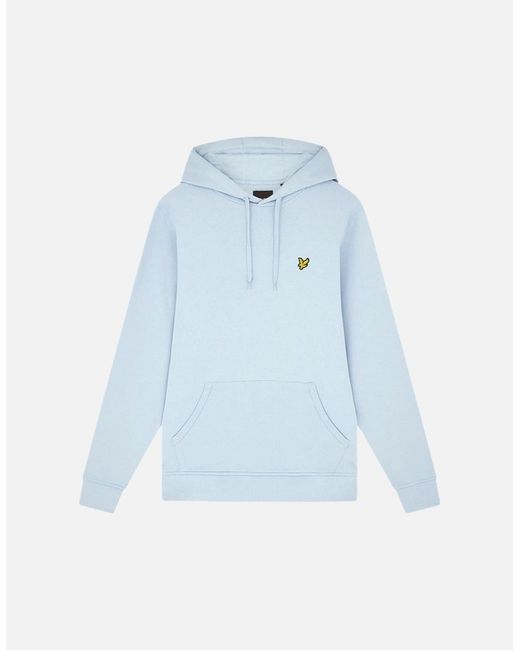 Lyle & Scott Blue Lyle & Scott Hoodies Long Sleeve Winter Pullover Hoody Knitted Plain Jumpers