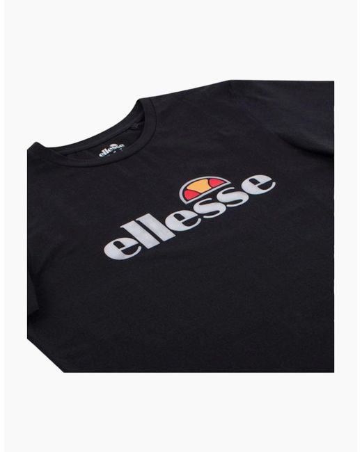 Ellesse Black Giniti 2 T Shirts Crew Neck Short Sleeve Cotton Summer Holiday Tee for men