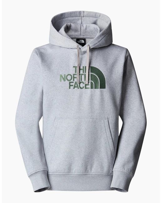 The North Face Gray Drew Peak Hoodie Casual Sweatshirt Overhead Pullover Hoody for men