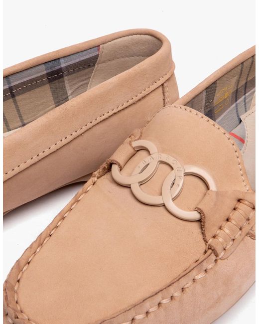 Barbour Pink Astrid Buckle Loafers