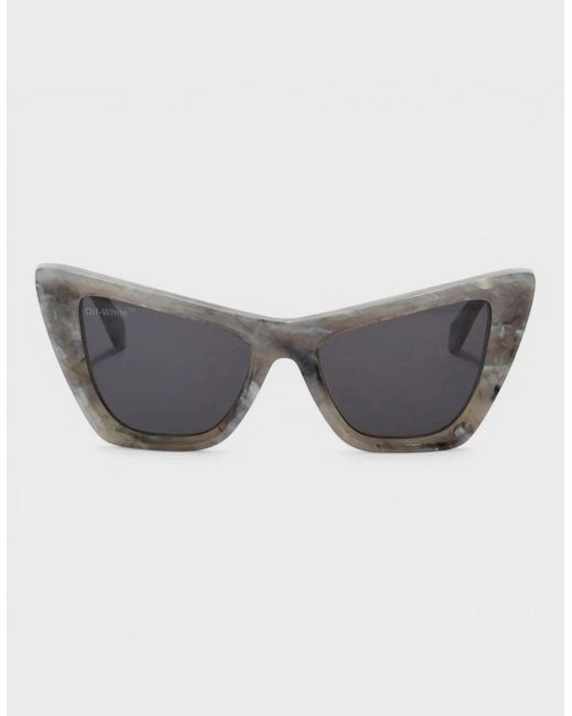 Off-White c/o Virgil Abloh Gray Cat Eye Tinted Sunglasses