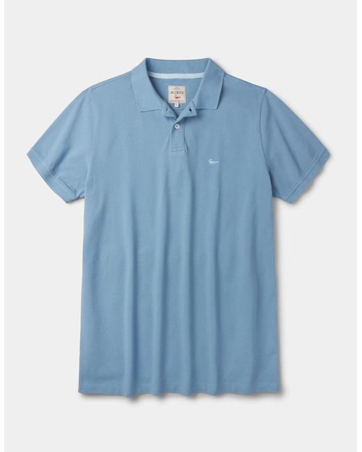 aubi Blue Oliver Pique Polo for men
