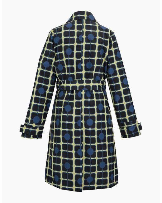 Regatta Blue Ladies Orla Kiely Waterproof Trench Coat