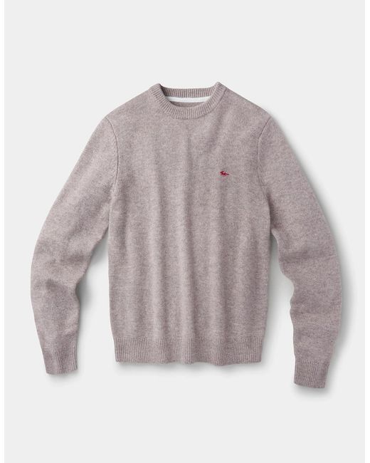 aubi Gray Phillips Lambswool Crew Neck for men