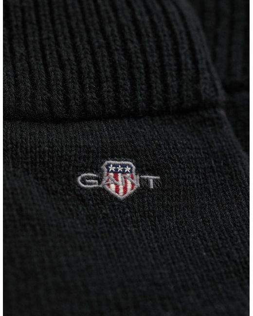 Gant Black Shield Wool Gloves 9930003 005 for men