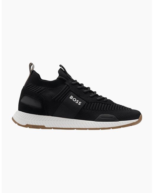 Boss Black Titanium Runn Knitted/ Runner Trainers for men