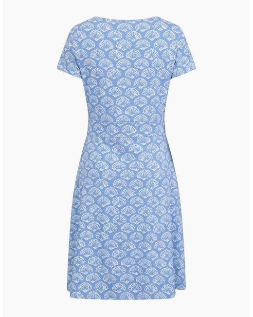 Mountain Warehouse Blue Ladies Orchid Seashells Uv Protection Midi Dress