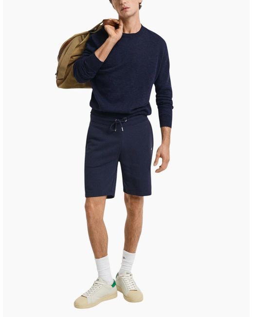 Gant Blue Shield Shorts Sweat Regular Fit Cotton for men