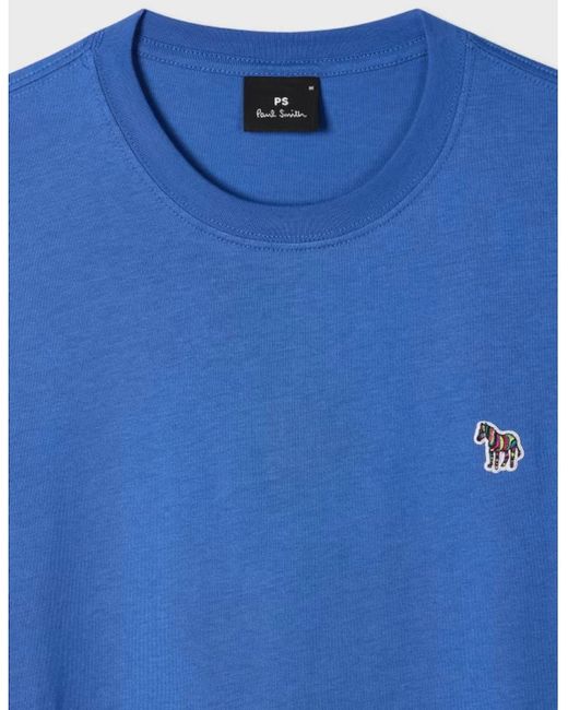 Paul Smith Blue Ps Reg Fit Zebra T-Shirt 44M for men