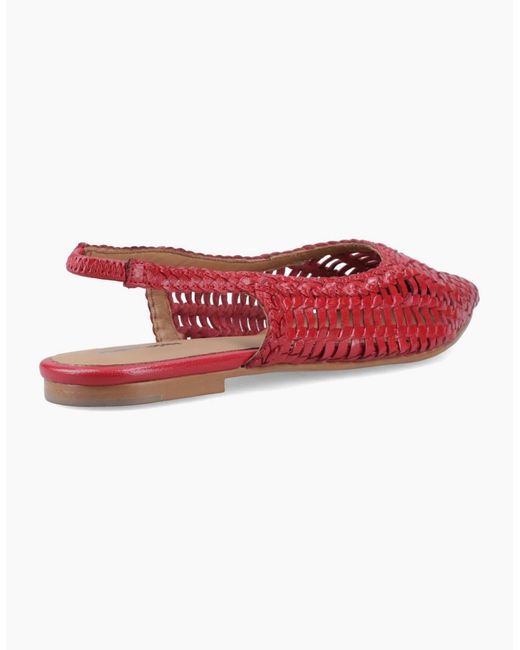 Hush Puppies Red Dalia Slingback Ballerina Shoes