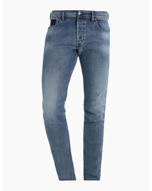 DIESEL Blue Tepphar 084Sv Jeans Stretch Lyocell Trousers Slim Casual Denim Pants for men