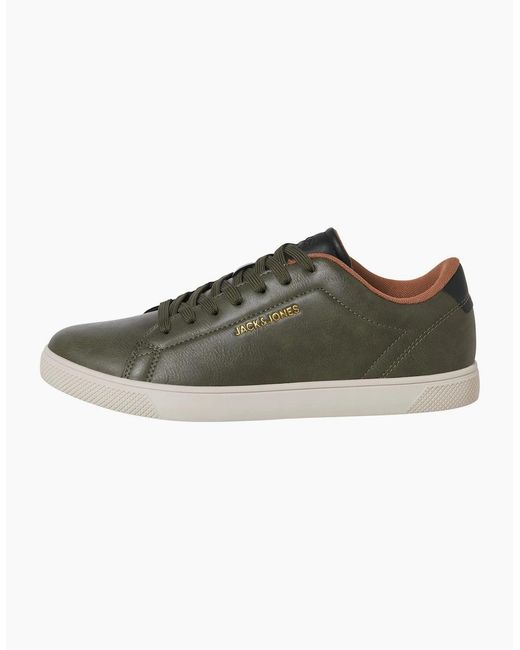Jack & Jones Green Bosley Polyurethane Night Trainers for men