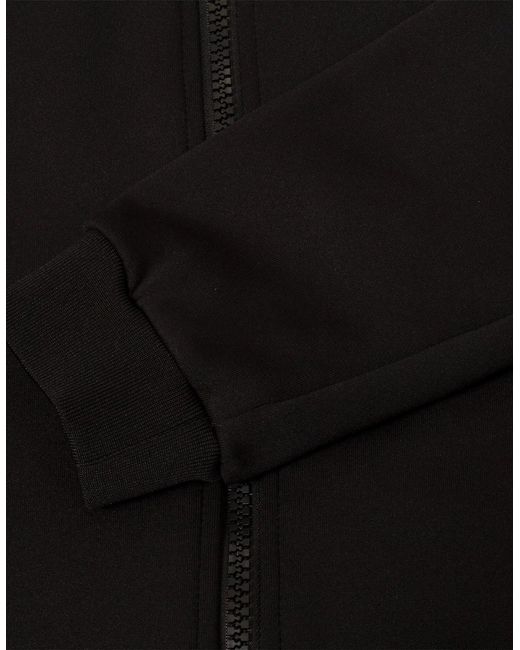 Calvin Klein Black Solid Patterned Full Zipper Ribbed Cuff Zipped Pocket Jacket for men