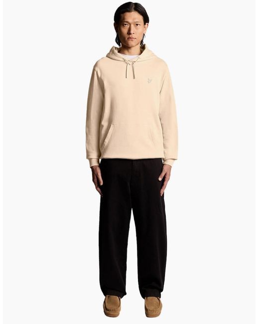 Lyle & Scott Natural Lyle & Scott Superfine Pullover Hoodie for men