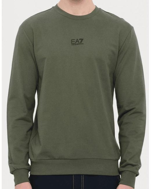 EA7 Green Core Logo Sweatshirt for men