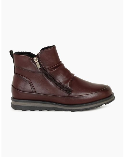 Heavenly Feet Brown Duchess Ankle Boots