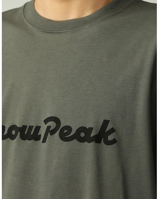 Snow Peak Green Snow Peak Typography T-Shirt for men