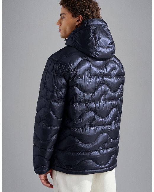 Paul & Shark Blue Monogram Nylon Jacket for men