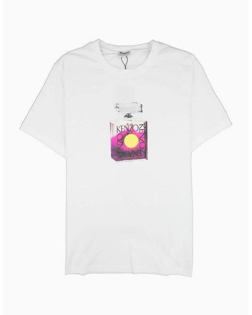 KENZO White Hypereal Perfume T-Shirt for men