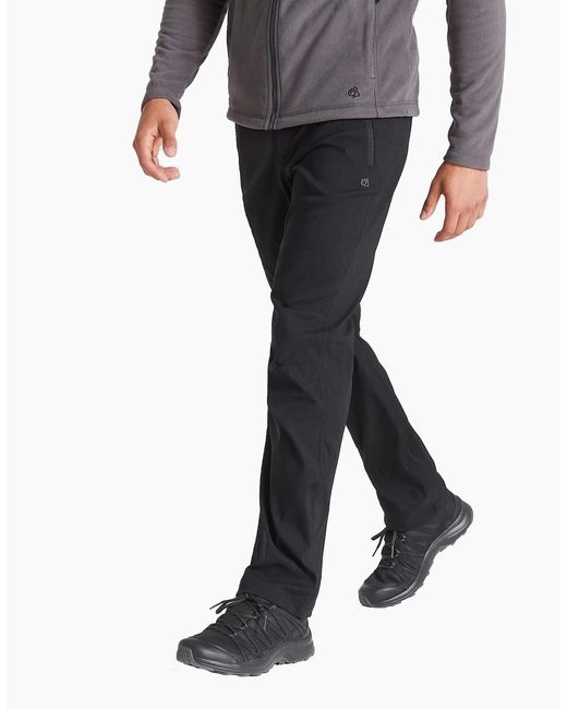 Craghoppers Black Expert Kiwi Pro Stretch Hiking Trousers for men