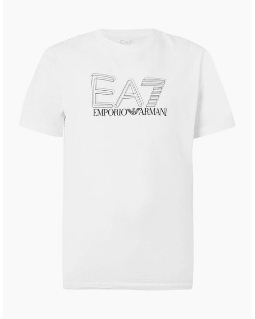 EA7 White Shadow Logo T-Shirt for men