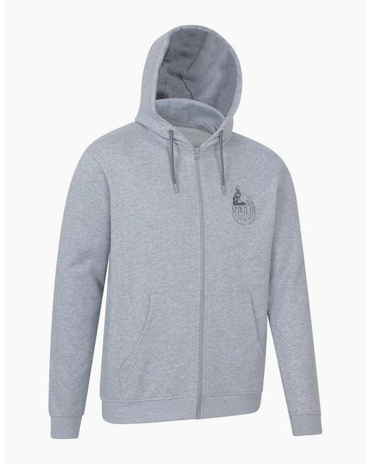 Mountain Warehouse Gray Spirit Of Adventure Full Zip Hoodie for men