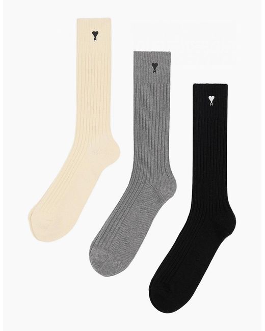 AMI Multicolor Adc 3 Pack Socks Multicolour