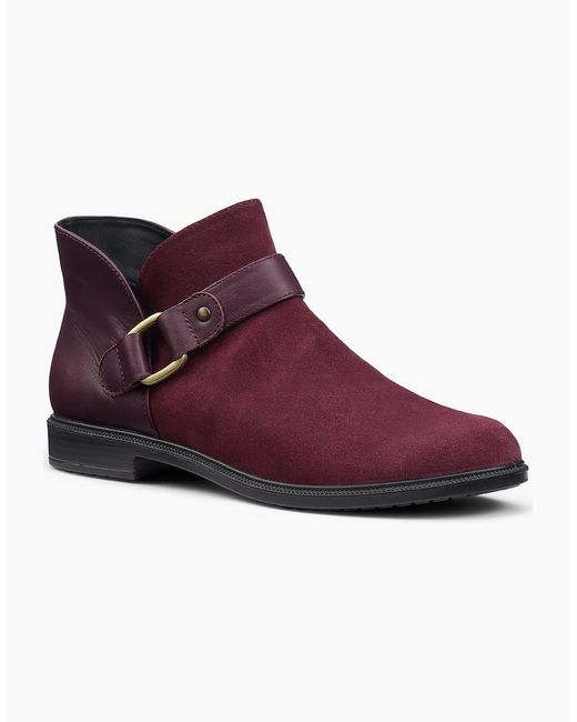 Hotter Purple Linton Wide Fit Ankle Boots