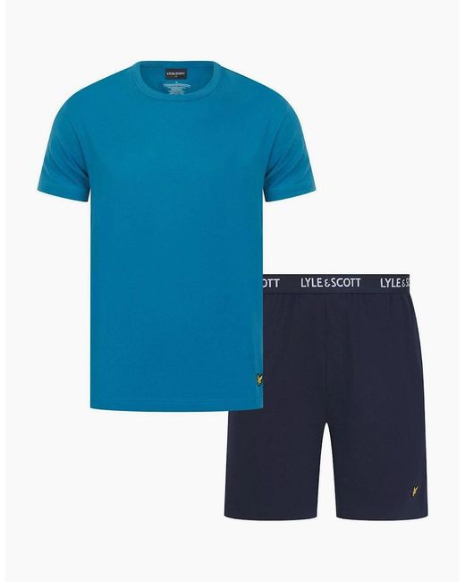 Lyle & Scott Blue Charlie Loungewear Set for men