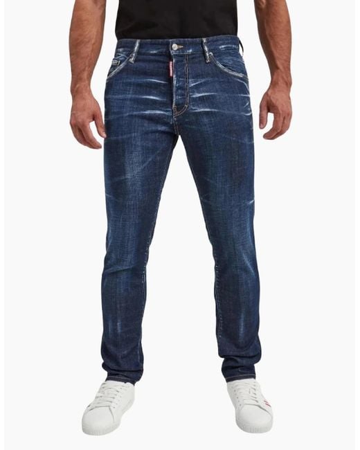 DSquared² Blue Dark Clean Wash Cool Guy Jeans for men