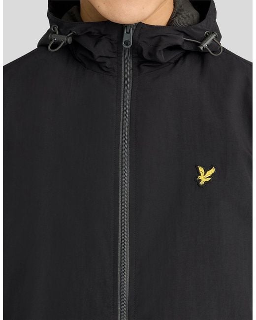Lyle & Scott Gray Contrast Zip Water Resistant Jacket for men