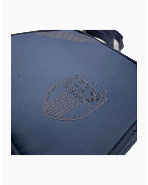 EA7 Blue Soccer Badge Bag for men