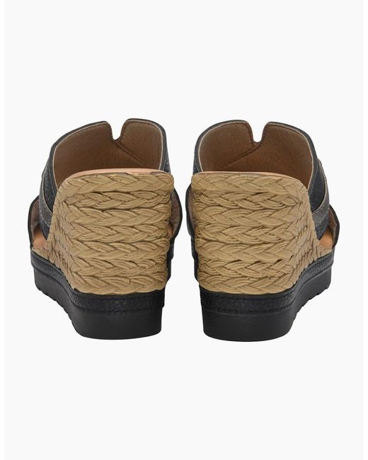 Lotus Brown Barracuda Wedge Sandals