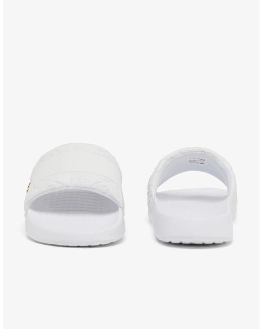 Lacoste White Serve Hybrid Monogram Slides for men