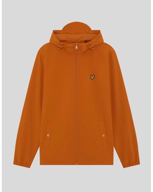 Lyle & Scott Orange Water Resistant Hooded Jacket for men