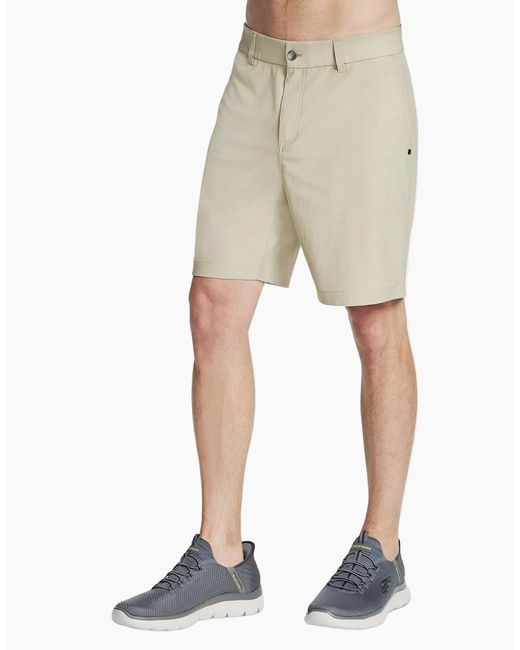 Skechers Premium Everywhere 9 Inch Short Polyester Natural Knee-Length Shorts for men