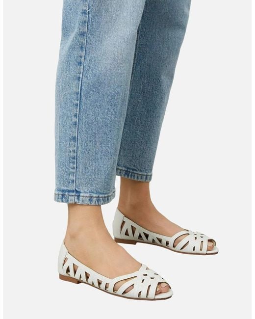 Dorothy Perkins Blue Ladies Prim Peep Toe Wide Pumps