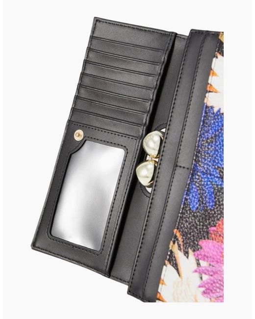 Ted Baker Blue Amaliah Printed Rose Detail Bobble Purse