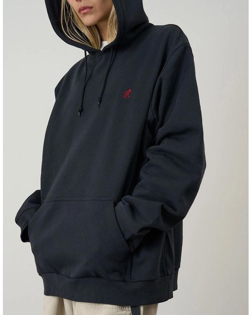 Gramicci Blue One Point Hooded Sweatshirt for men