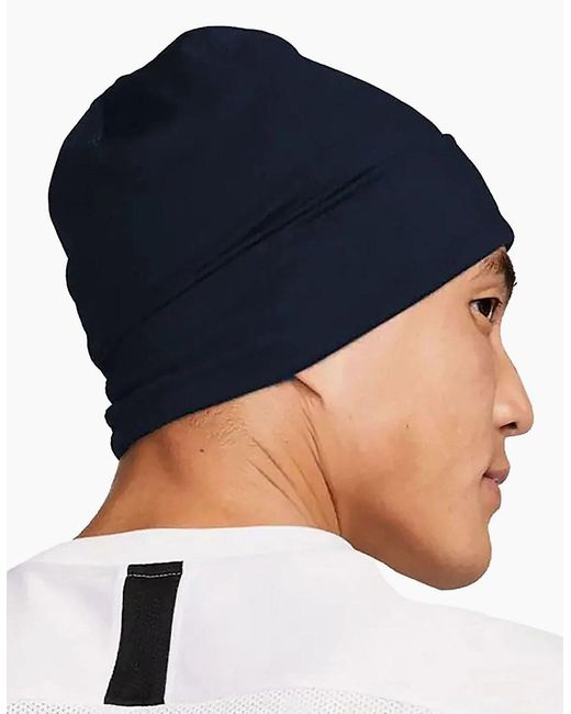 Nike Blue Therma Fit Swoosh Fleece Beanie
