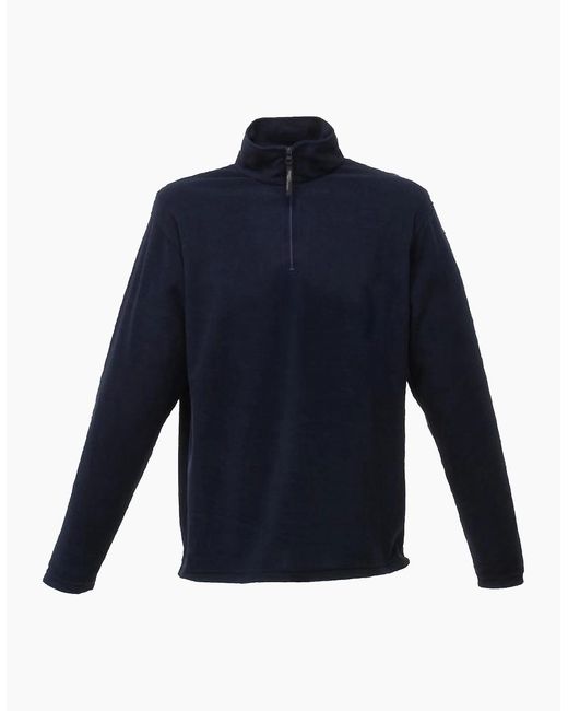 Regatta Blue Micro Zip Neck Fleece Top (170 Gsm) for men