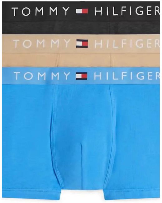 Tommy Hilfiger Blue 3-Pack Th Original Boxer Trunks, /Desert for men