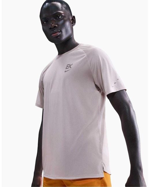 Nike Purple Back Print Jersey Crew Neck Raglan T-Shirt for men