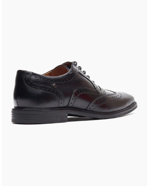 Base London Black Clarence Brogue Shoes for men