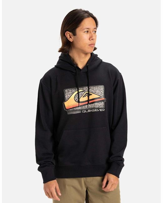 Quiksilver Black Retro Fade Hoodie for men